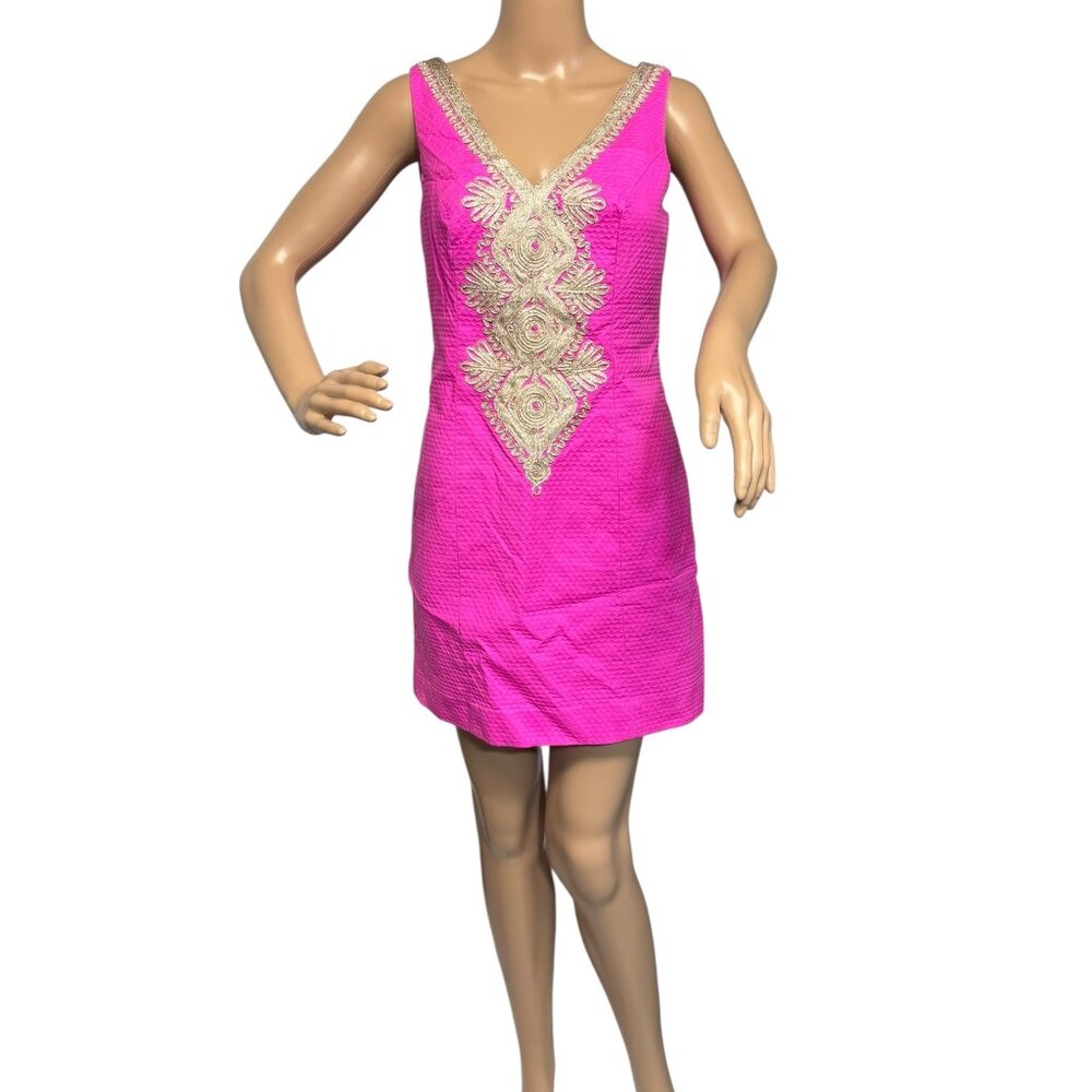 Lilly Pulitzer Junie Shift Mini Dress Berry Sangria Size 0